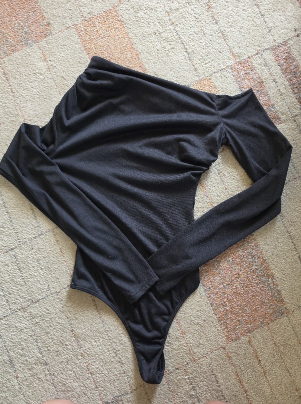 ✨ Out From Under Black One Shoulder Long Sleeve Bodysuit Size XS